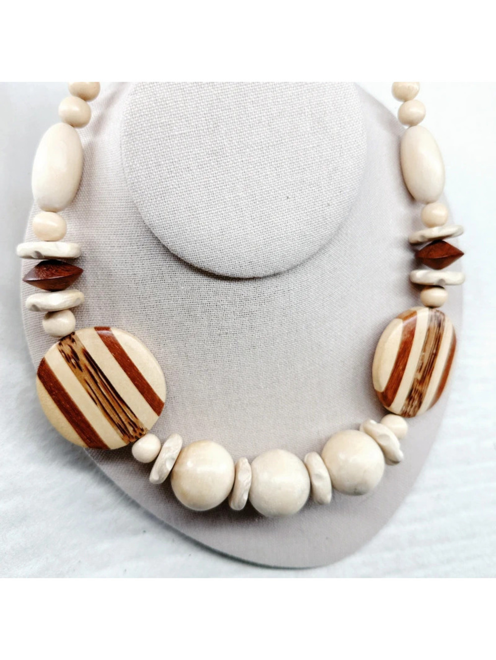 94a. Wood Handmade Boho Necklace